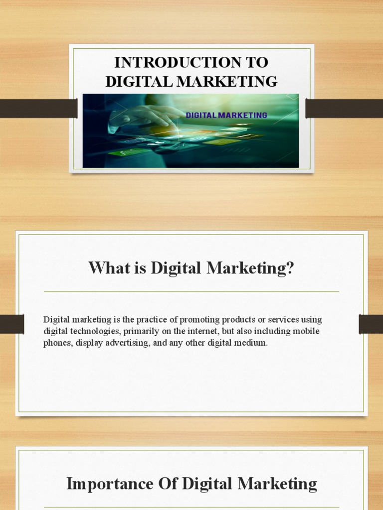 Presentation Digital Marketing | PDF | Business | Finance & Money ...
