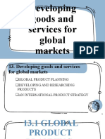 Developing Goods Services For Global Market