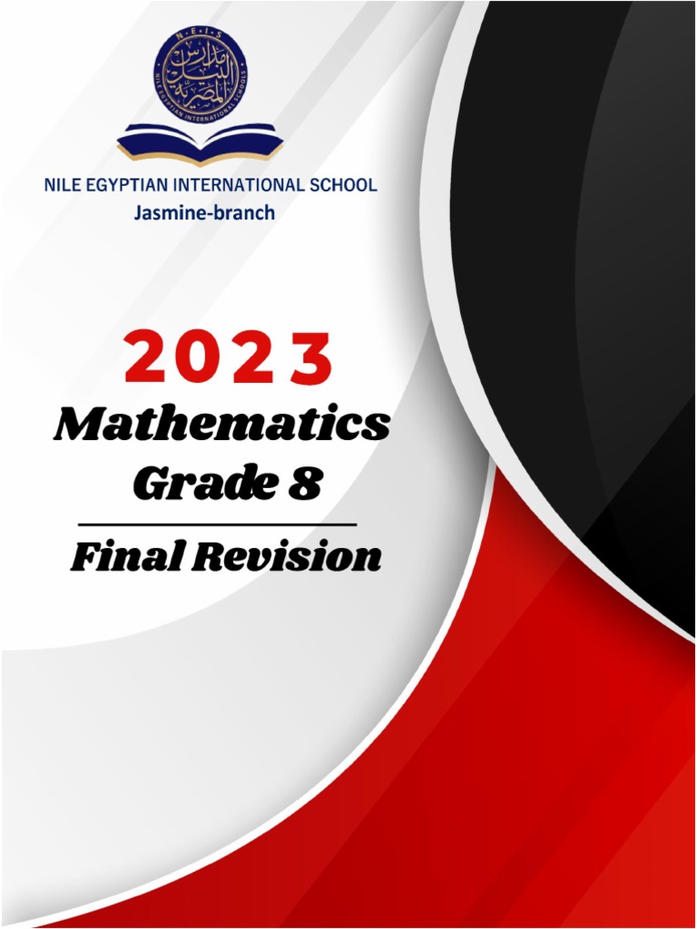 Grade 8 Math Final Revision Guide | PDF | Mathematics | Science