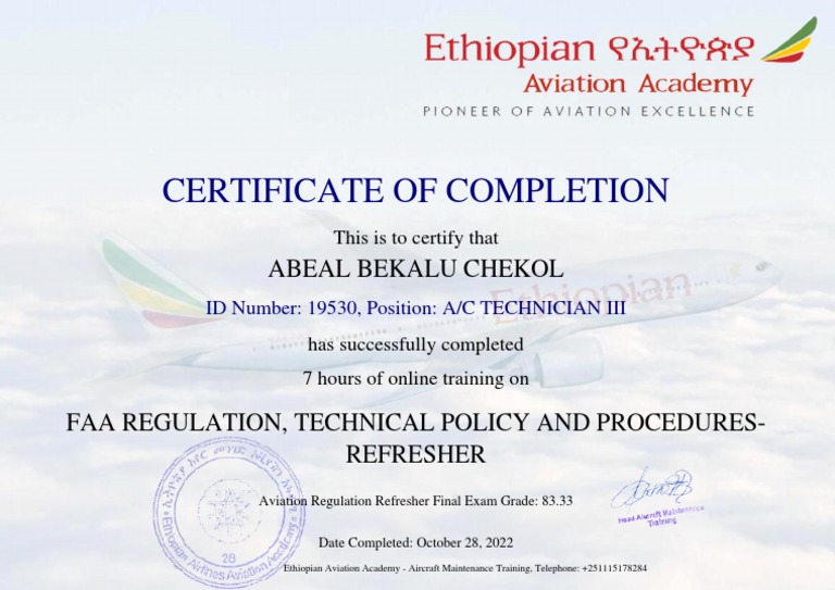 Abealb faarr certificate for faa regulation refresher pdf