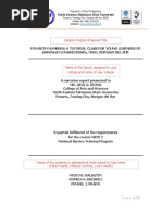 Narrative Report Format