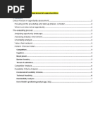 Assessment of Entrepreneurial Opportunities - CH 9