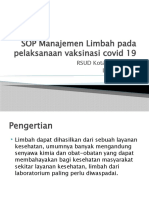 SOP Manajemen Limbah Dan Pelaksanaan Vaksinasi Covid 19 Lidya Fanida