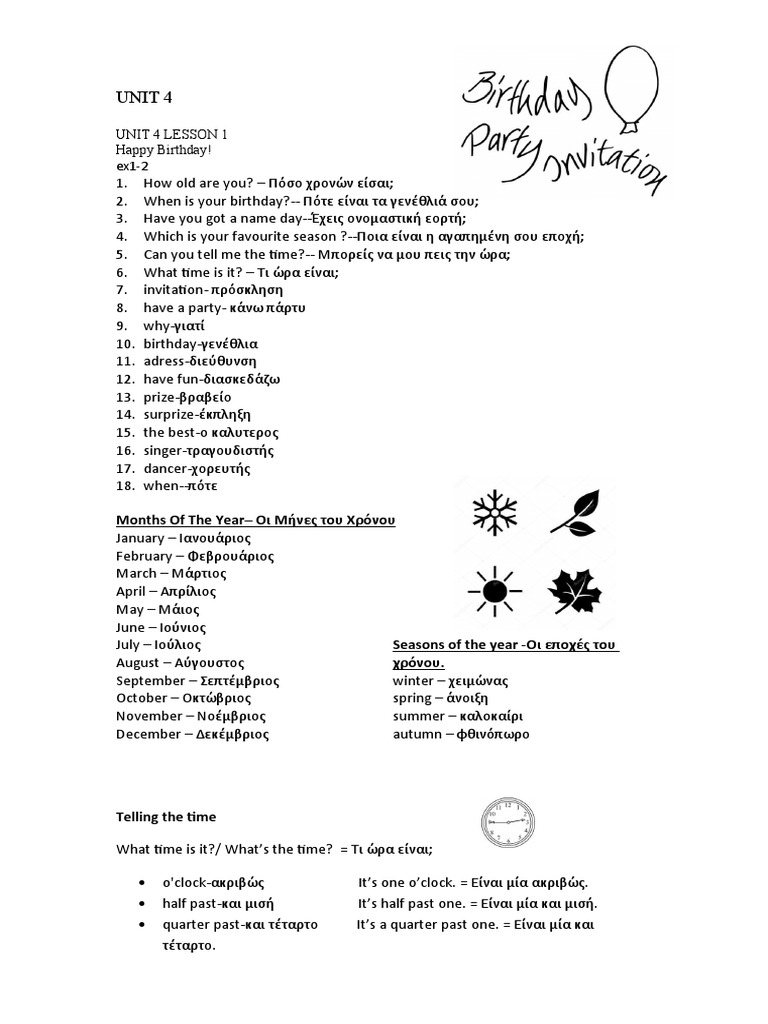 Unit 4 Vocabulary D Class Pdf