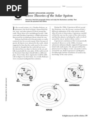 3 Theories Of Solar System Nicolaus Copernicus Planets