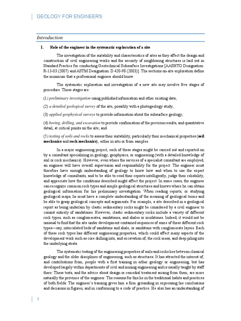 Geology's Role in Civil Engineering | PDF | Geology | Volcano