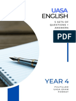 Year 4 UASA ENGLISH MODEL 5 SETS + ANSWERS