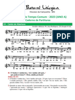 Partituras Tempo Comum - X Dom. (Ano A) 11-06-2023