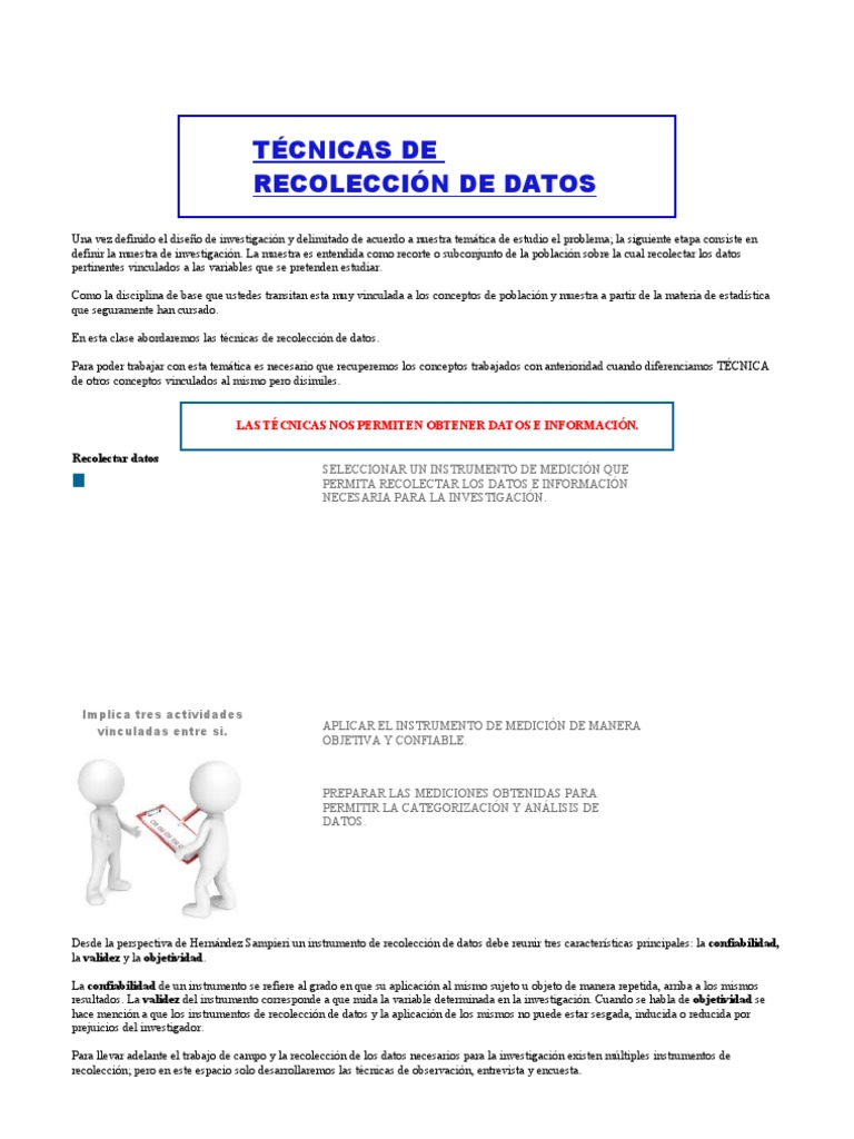 Técnicas de Recolección de Datos | PDF | Cuestionario | Validez ...
