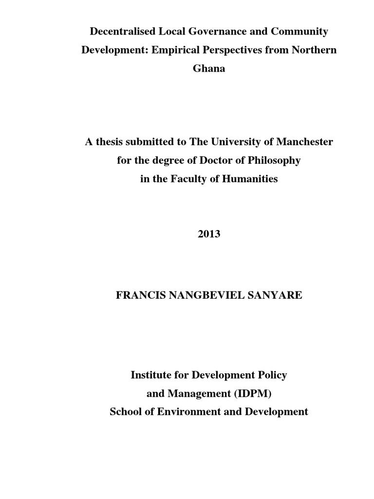 manchester university thesis