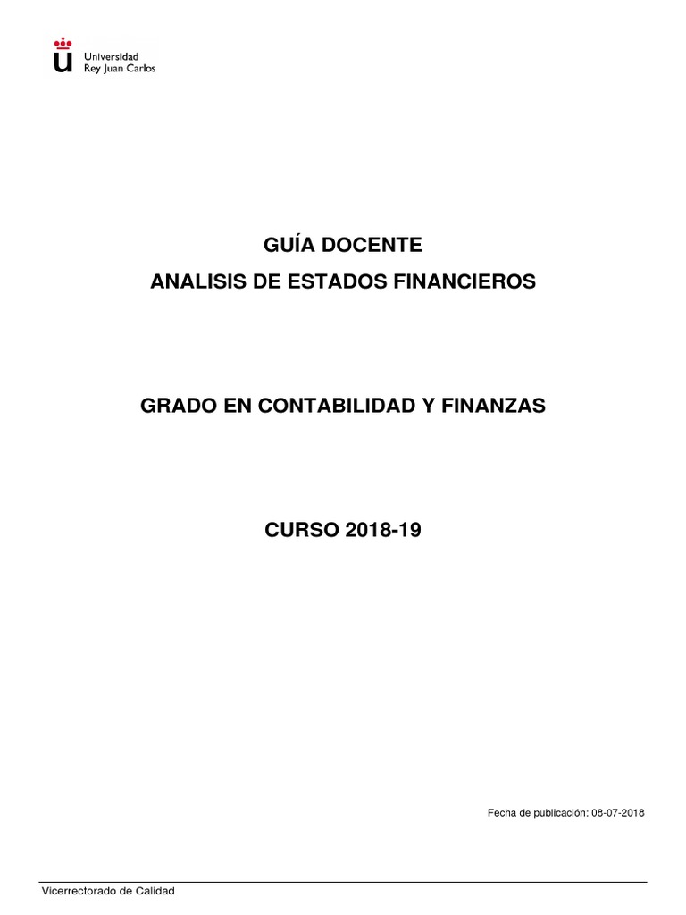 Análisis de Estados Financieros | PDF | Estado financiero | Contabilidad