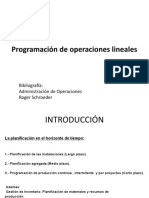 Programación de Operaciones Lineales