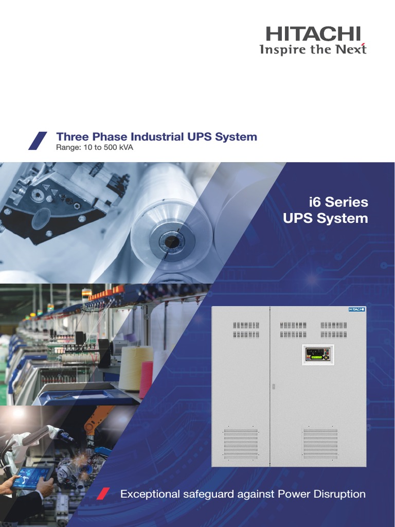 Three Phase Industrial Ups I6 Series | PDF | Power Inverter | Electronics