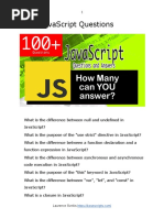 100 JavaScript Questions