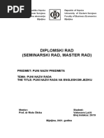 Procedura Prijave, Izrade I Odbrane Master Rada | PDF