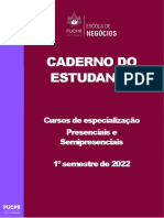 Caderno Do Estudante 1º Semestre de 2022