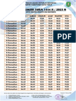 Jadwal Ramadhan 1444 H