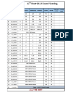 Exam Planning 2021