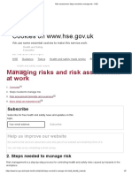 Risk Assessment - Steps Needed To Manage Risk - HSE