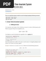 Lab 2 DSP. Linear Time-Invariant System