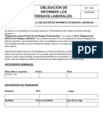 Obligación de Informar Los Riesgos Laborales.: Antecedentes Del Trabajador