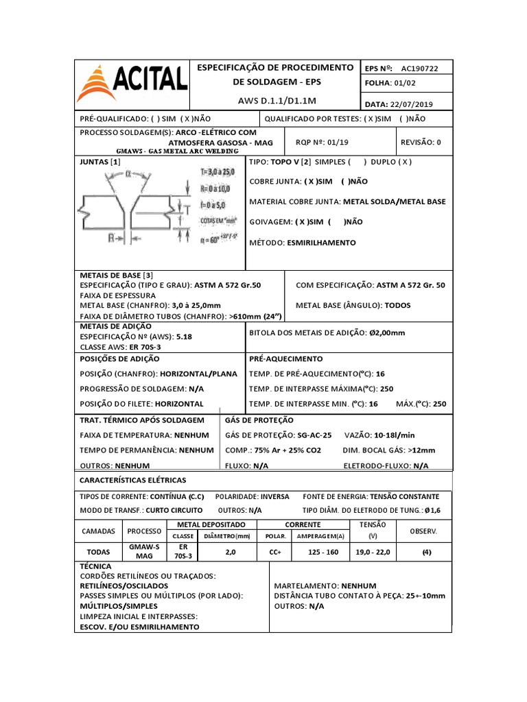 Procedimento de Soldagem MAG | PDF