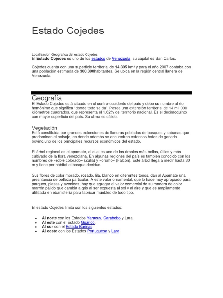 Estado Cojedes PDF