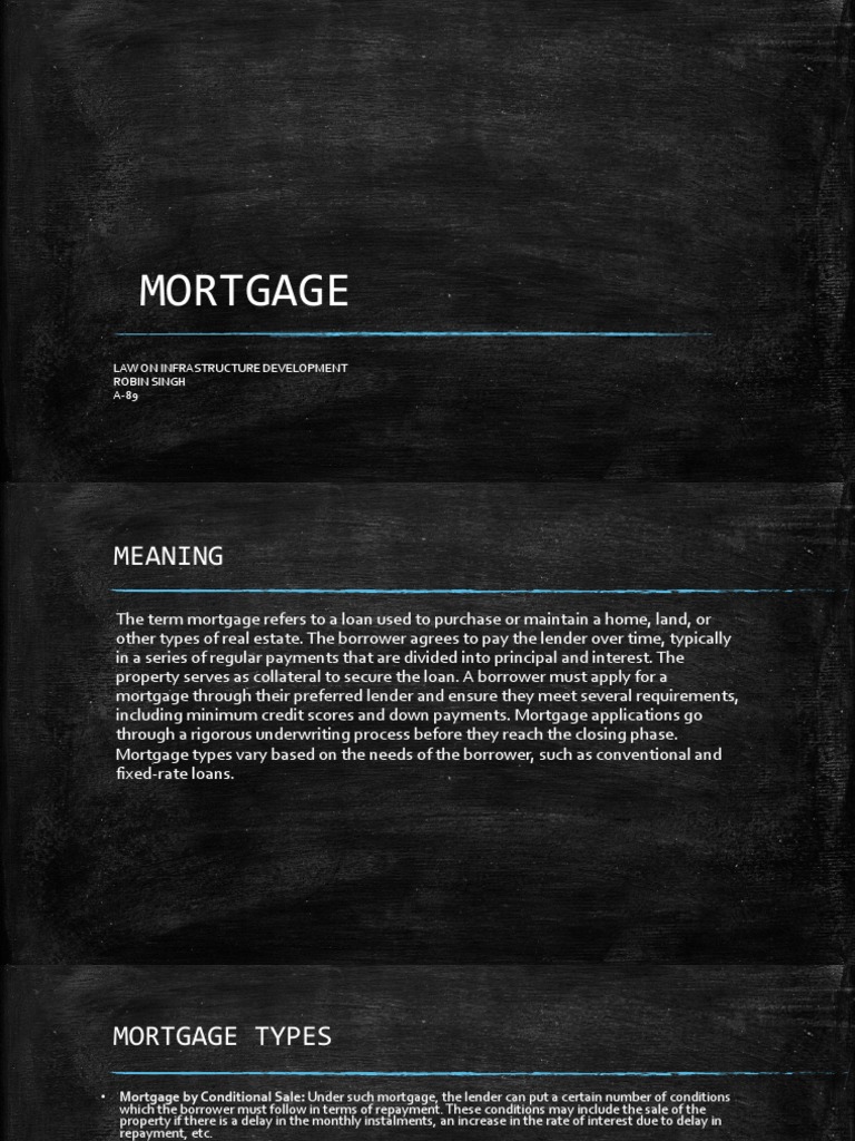 MORTGAGE | PDF | Mortgage Loan | Mortgage Law