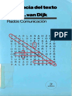 Teun a Van Dijk - La Ciencia Del Texto