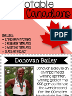 Black Canadians: Includes: 17 Biography Posters 3 Research Templates 3 Writing Templates Class Art Project