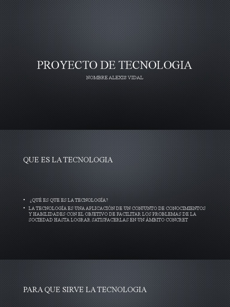 Proyecto de Tecnologia | PDF
