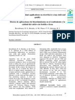 Efectos de Aplicaciones de Bioestimulantes en El Rendimiento y La Calidad Del Cultivo de Frutilla o Fresa