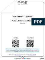 B. Factors, Multiples and Primes