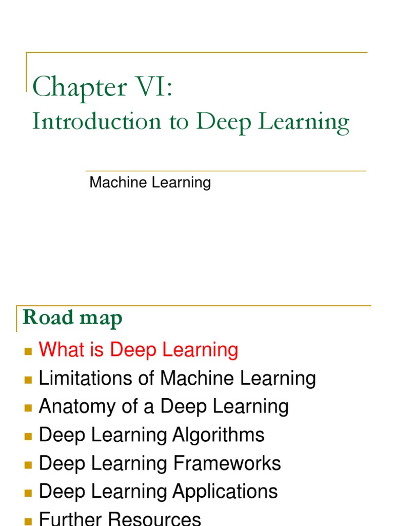 Chapter VI - Introduction To Deep Learning | PDF | Deep Learning ...