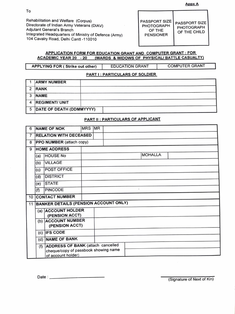 Education & Computer Grant (DIAV) -Form - Copy | PDF