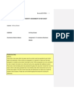 Northcentral University Assignment Cover Sheet: Learner: Anthony Bowen