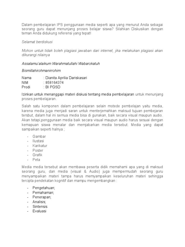 Diskusi Sesi 5 Mapel Ips | PDF