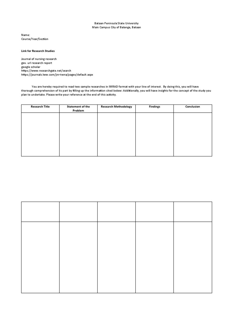 IMRAD Research Study Guidelines | PDF