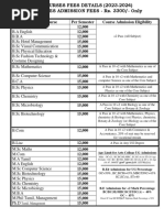 2024-25 Course Fees and Eligibility Guide | PDF | Academic Degree ...