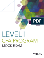 499006851 Wiley CFA Society Mock Exam 2020 Level I Morning Questions