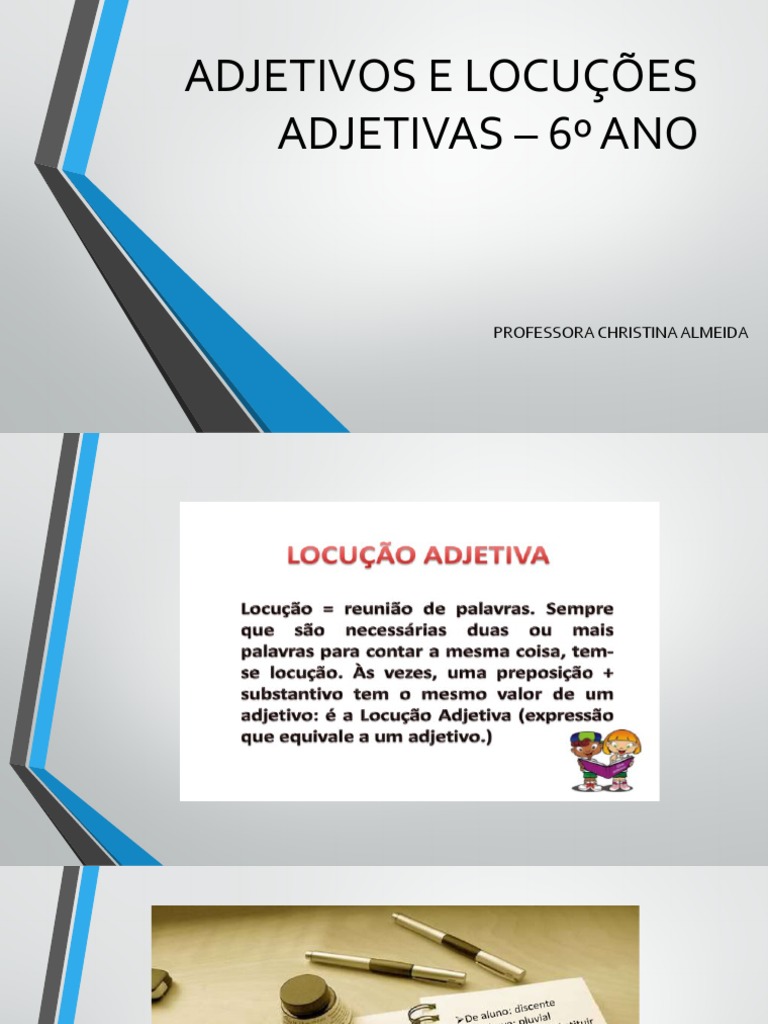 Adjetivos e Locuções Adjetivas - 6º Ano | PDF