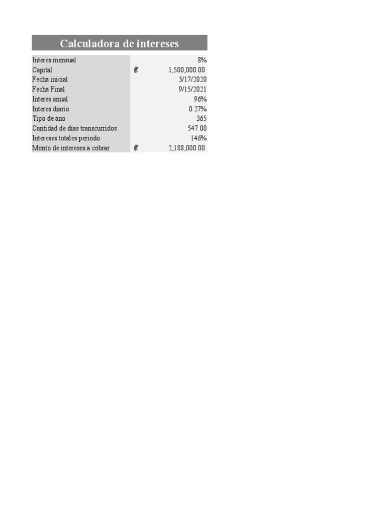 Calculadora de intereses pdf negocios finanzas y administraci n