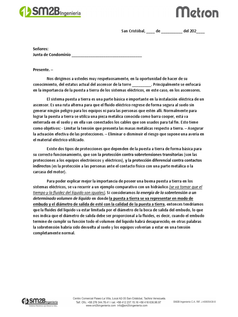 Imp. Cable Tierra. PDF Corriente eléctrica Ingeniería de Edificación