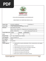 Data Comminication and Anetworking Course Out Line