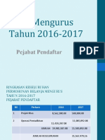Presentation Bajet 2016-2017 Pejabat Pendaftar
