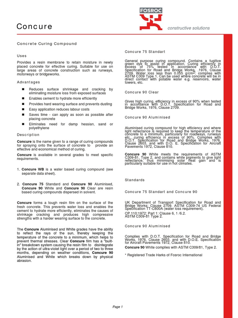0419-04-58-06 Datasheet File Concure | PDF | Concrete | Water