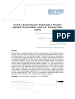 Drivers To Equity Valuation Perpetuities or Annuities