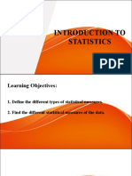Introduction To Statistics (Statistical Measures)