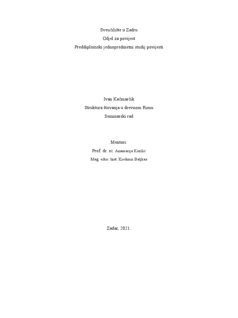 Struktura Štovanja U RImu | PDF