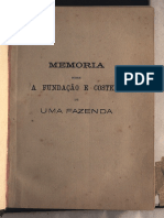 ALFERES, Barão Do Paty. Memória Sobre a Fundação e o Costeio de Uma Fazenda